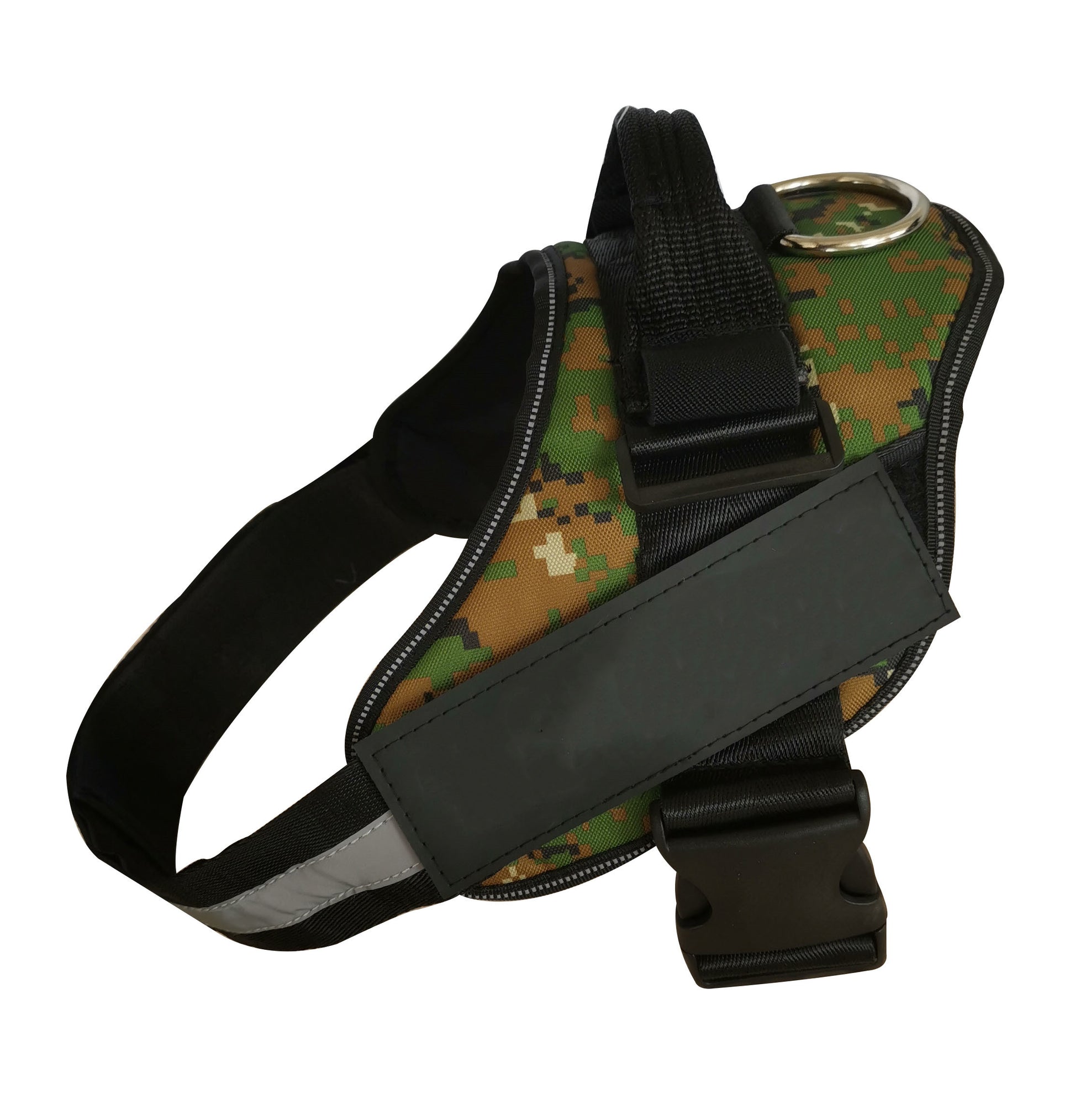 Pink padded no-pull dog harness with adjustable straps