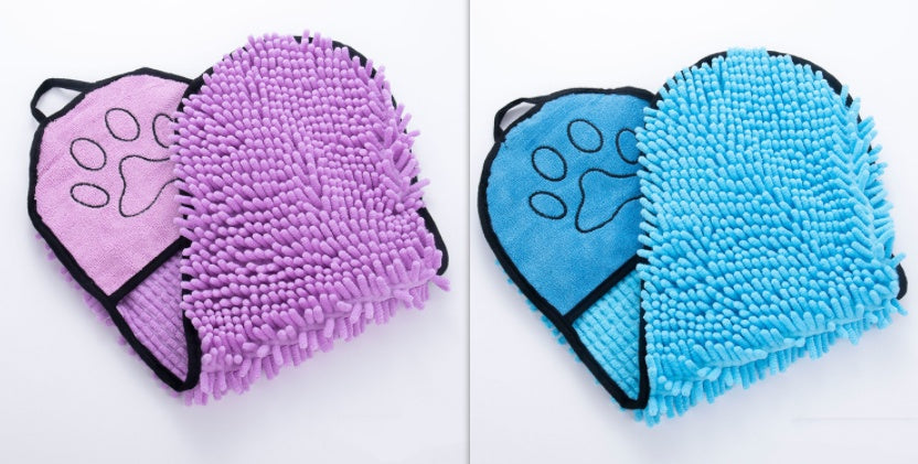 NestPet microfiber quick-dry pet bath towel - scale and fit reference (13)
